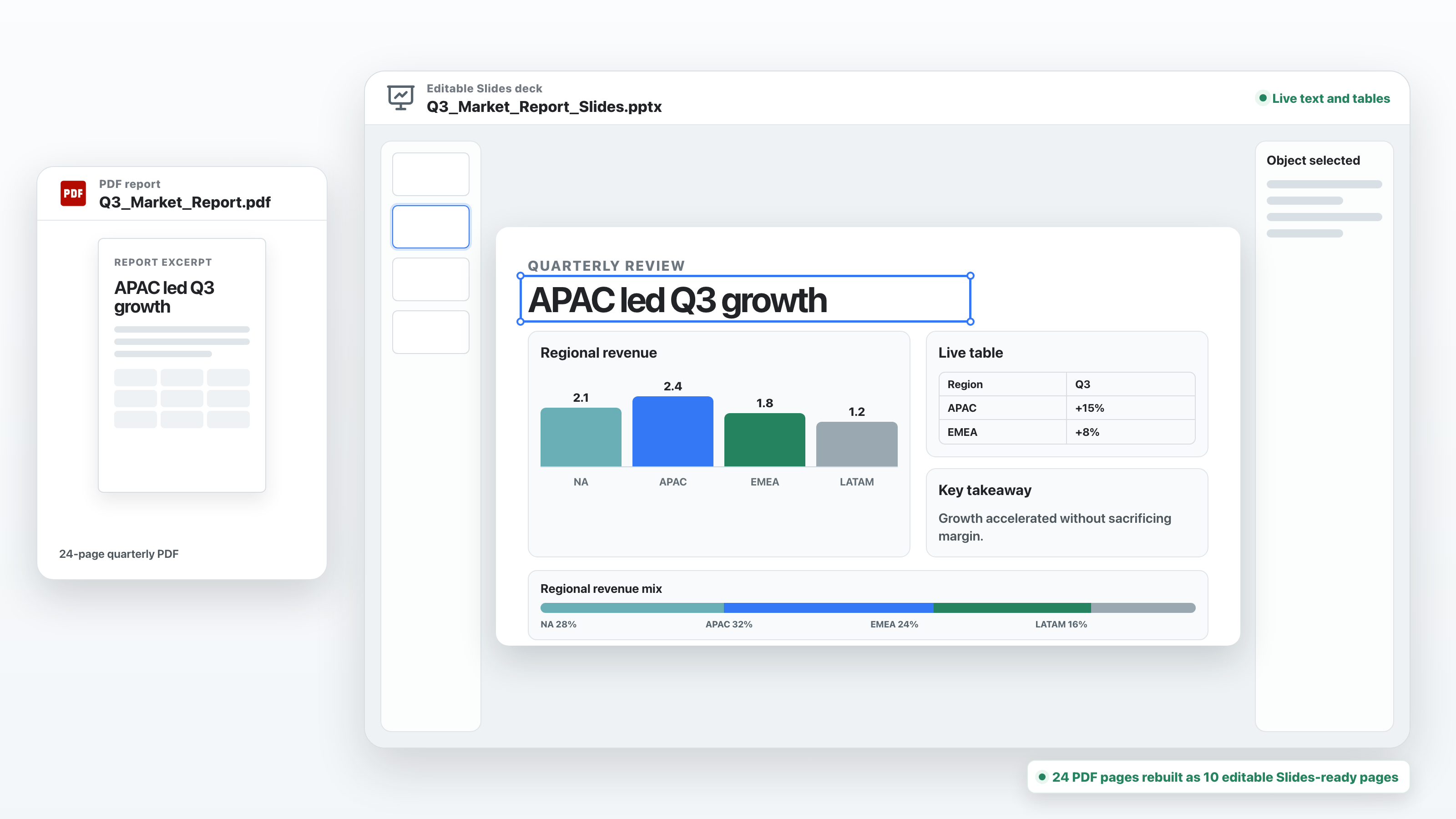 Create Google Slides deck preview